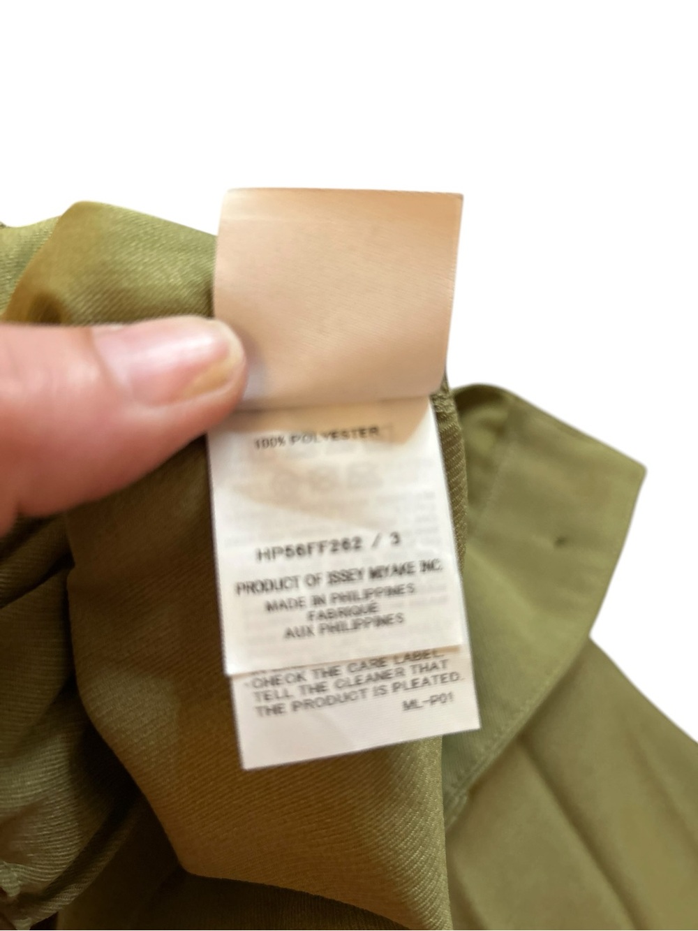 Men Homme Issey Miyake Green Khaki Edge Ensemble Trousers Size 3 - Picture 16 of 16